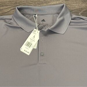 Adidas Men's PrimeGreen Grey Short Sleeve Large Polo New With‎ Tags